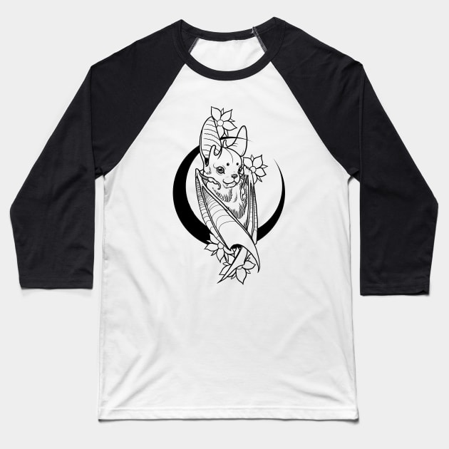 Cute Bat Baseball T-Shirt by btcillustration